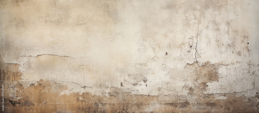 A beige grungy background with a natural cement or stone old texture serves as a retro patterned wall It conveys a concept or metaphor for a wall banner showcasing grunge material and age The image a