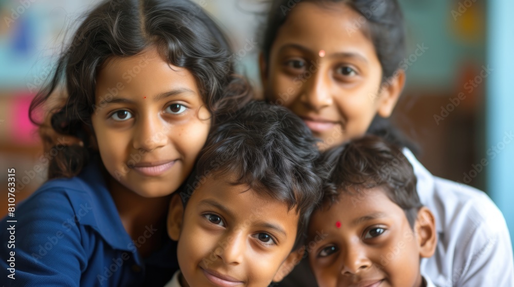 Young Children Smiling for the Camera Fictional Character Created By Generative AI. Young Children Smiling for the Camera Fictional Character Created By Generative AI.