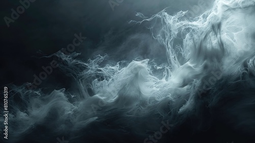 Wispy Smoke Background with Dramatic Lighting. Organic Abstract Wallpaper.