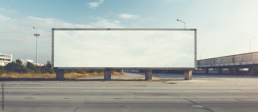 An airport billboard with empty space for displaying advertisements. Creative banner. Copyspace image An airport billboard with empty space for displaying advertisements. Creative banner. Copyspace image