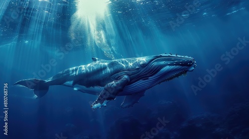 Majestic Marine Life, Spectacular Ocean Animals in Their Element . Generative Ai © We3 Animal