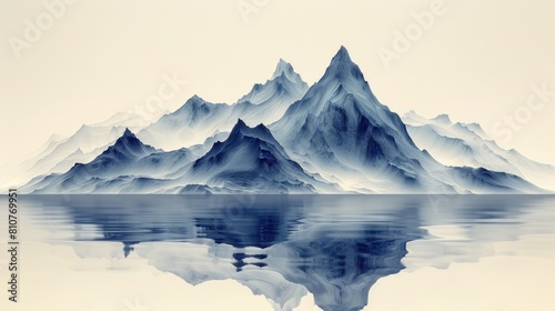 Abstract mountain landscape photo