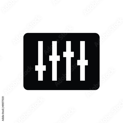 audio mixer equalizer symbol sound music recording icon