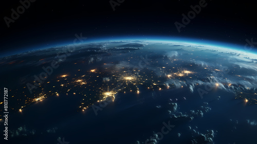 Panoramic view of Earth from space © jiejie