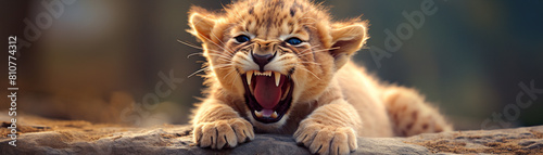 baby lion, super cute scream, giant scream, cute