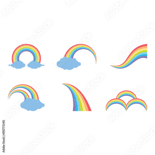 Rainbow illustration flat design