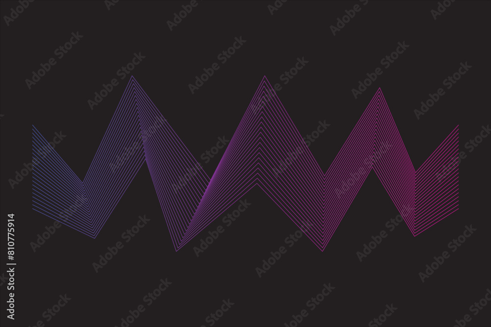 Abstract wave line vector element Abstract wave line vector element