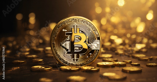bitcoin concept background. photo