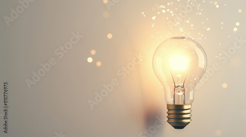 A glowing light bulb, symbolizing inspiration and bright ideas.