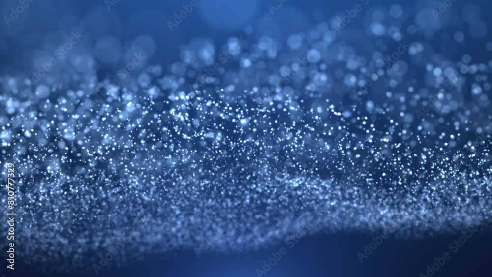 Abstract luxury light blue background made of flying and shiny particles. Flying bright dots, bokeh with dust. seamless loop Abstract luxury light blue background made of flying and shiny particles. Flying bright dots, bokeh with dust. seamless loop