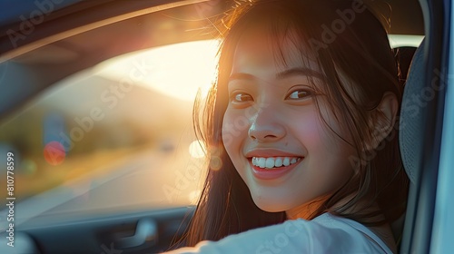 portrait of a girl in the car © Hammam