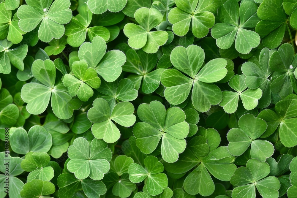 lush green clover leaves in natural background lush green clover leaves in natural background