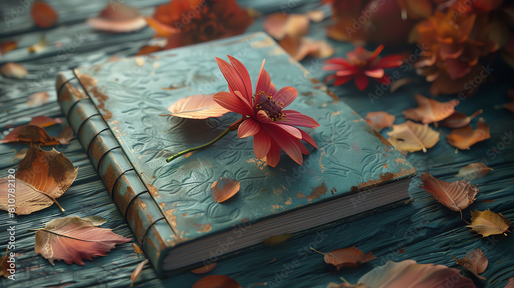 gratitude journal, writing in gratitude journal. A hyper-realistic 3D whimsical, close-up