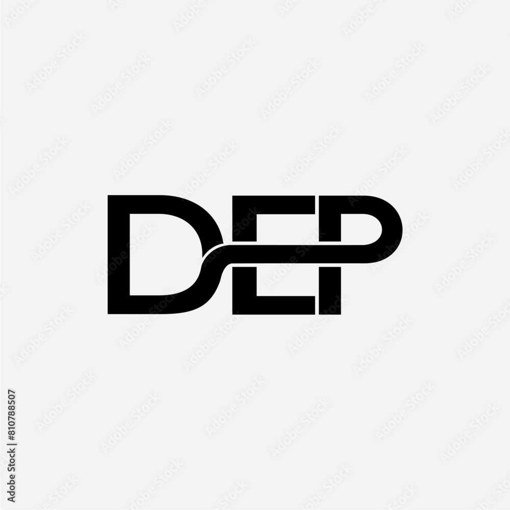 DEP letter monogram typography logo vector DEP letter monogram typography logo vector