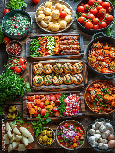Multicultural cuisine feast  a celebration of diversity