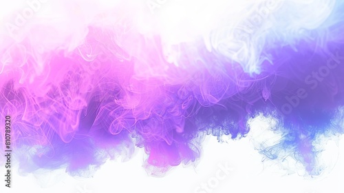 Smoke in transparent colors on a white background