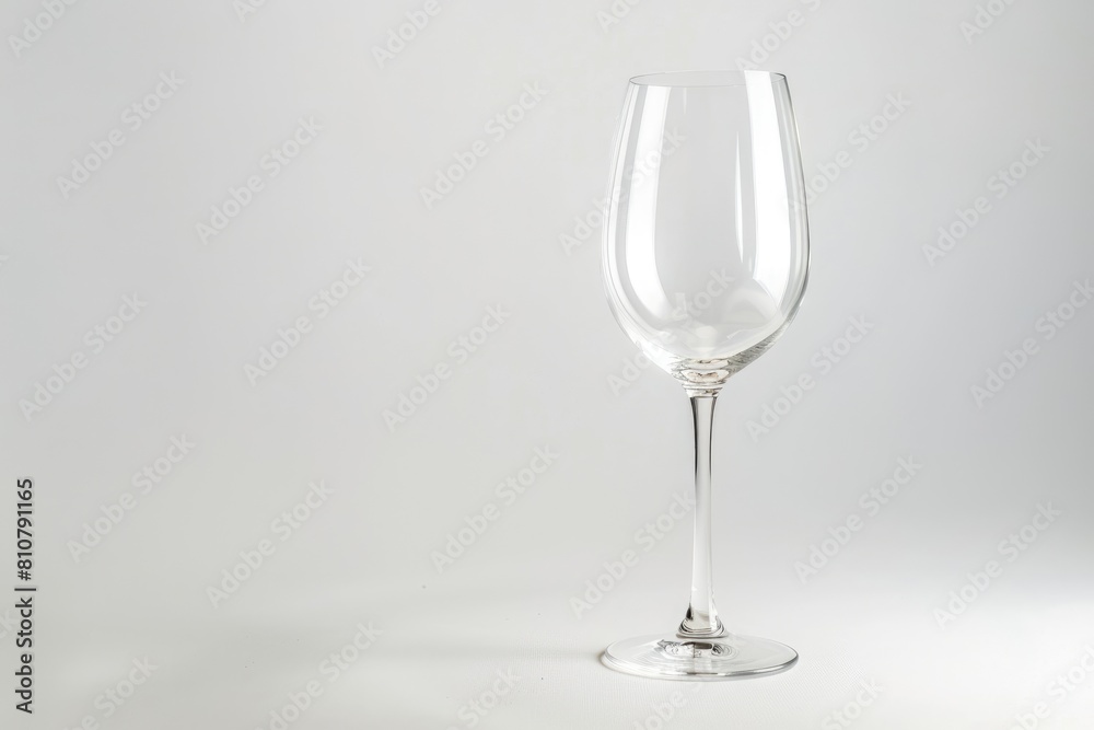 Empty wine glass without background.