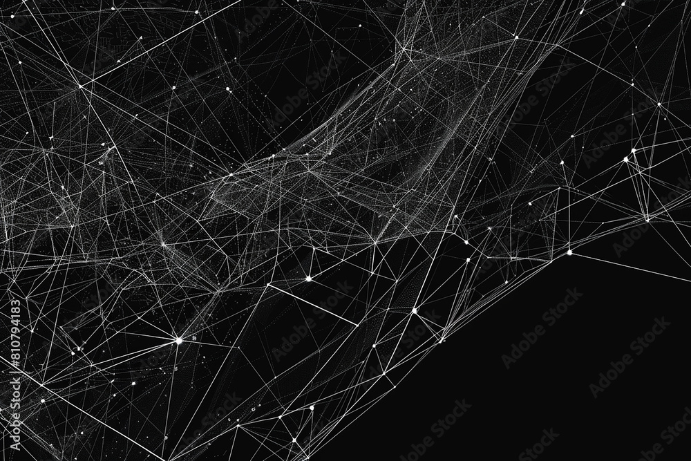 geometrical abstract background with dots and lines connecting for technology generated by AI geometrical abstract background with dots and lines connecting for technology generated by AI