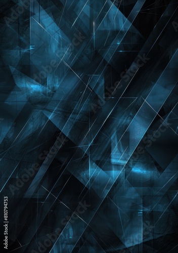geometric shapes digital art background, Futuristic concept. Abstract geometric background