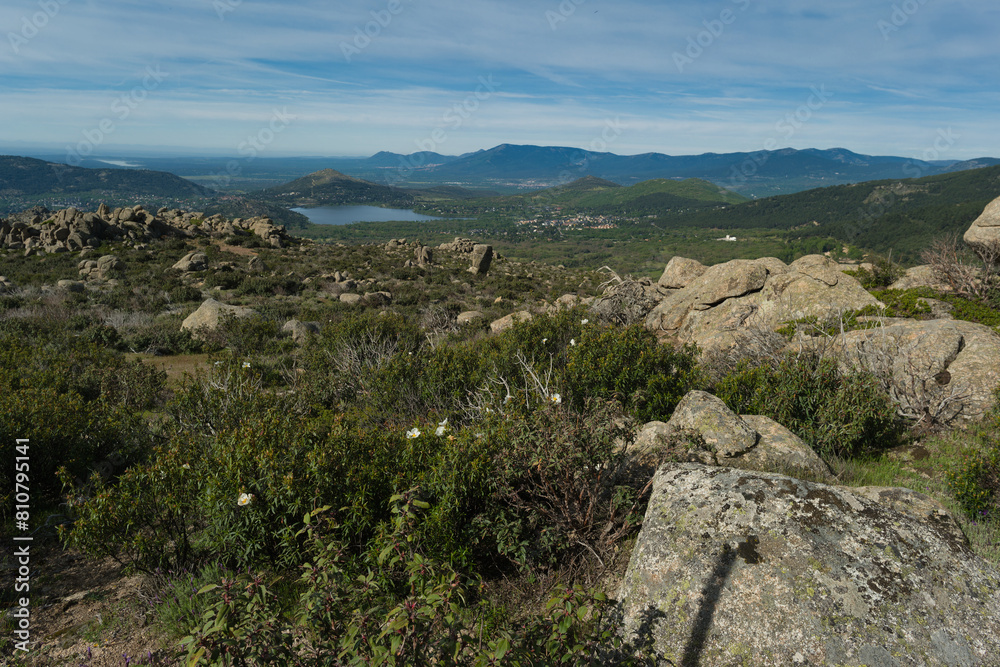 landscape, view, mountains, spring, nature, plants, spain, green