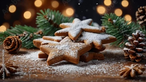 star shaped gingerbread cookies photo