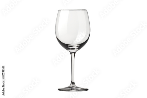 Elegant and simple wine glass on transparent background