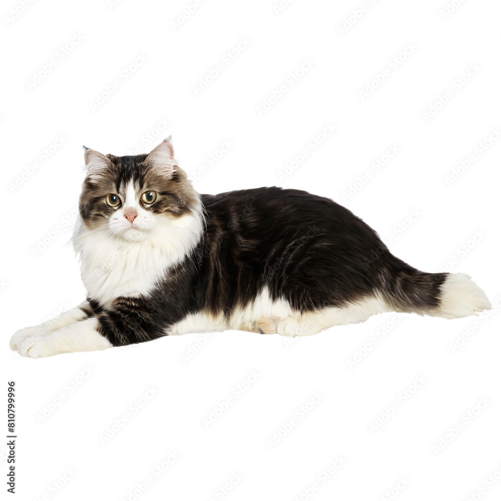 Ragamuffin Cat isolated on a transparent background Ragamuffin Cat isolated on a transparent background