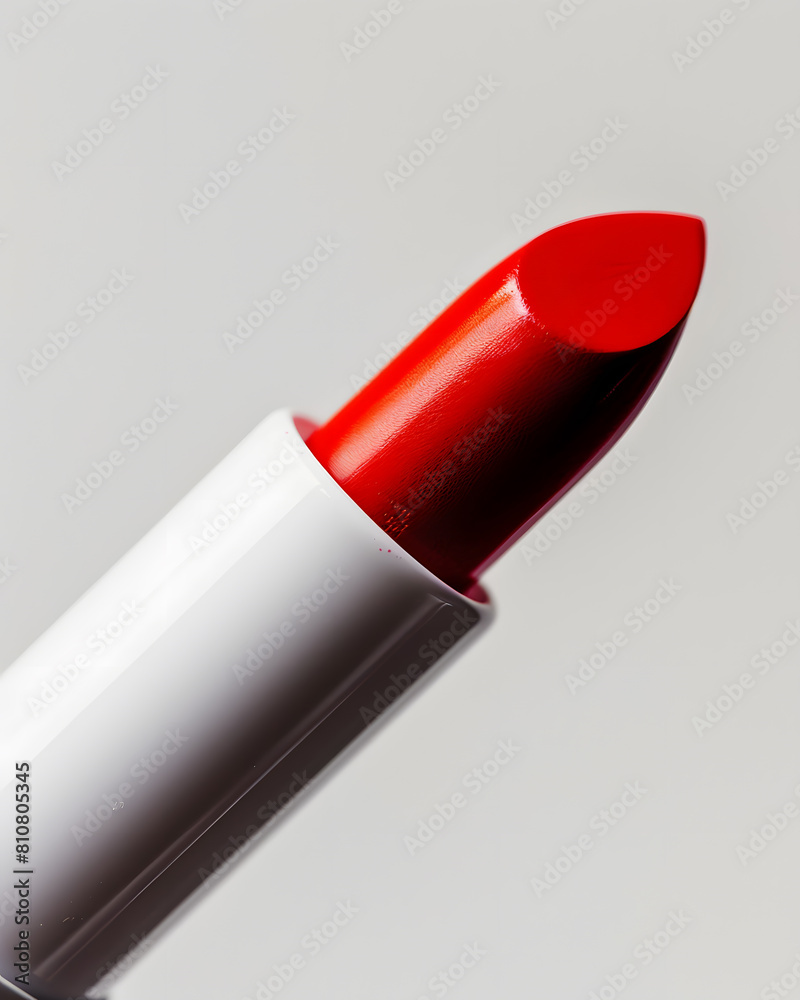 Red Lipstick close-up mock up isolated on white background Red Lipstick close-up mock up isolated on white background