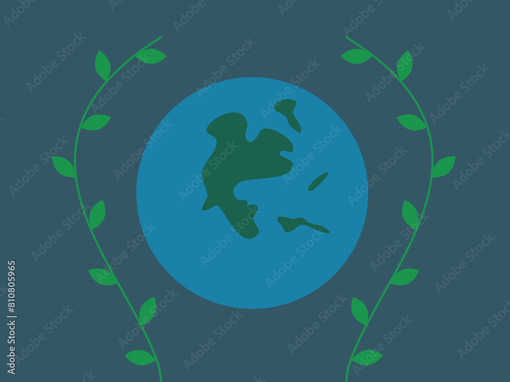 flat design earth healing vector illustration flat design earth healing vector illustration