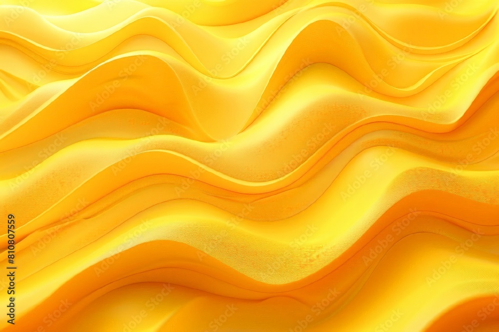 Minimalistic yellow abstract background with soft 3D waves. Glossy wavy embossed texture horizontal banner. Design for summer, party, birthday, children theme. Minimalistic yellow abstract background with soft 3D waves. Glossy wavy embossed texture horizontal banner. Design for summer, party, birthday, children theme.