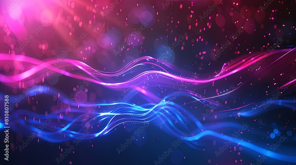 Abstract futuristic background with pink blue glowing neon moving high speed wave lines Abstract futuristic background with pink blue glowing neon moving high speed wave lines