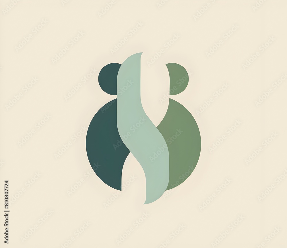 logo design, simple shapes of three people in the shape of an S with different skin tones, muted green and blue color palette, flat vector logo, minimalistic style in the style of a professional graph logo design, simple shapes of three people in the shape of an S with different skin tones, muted green and blue color palette, flat vector logo, minimalistic style in the style of a professional graph