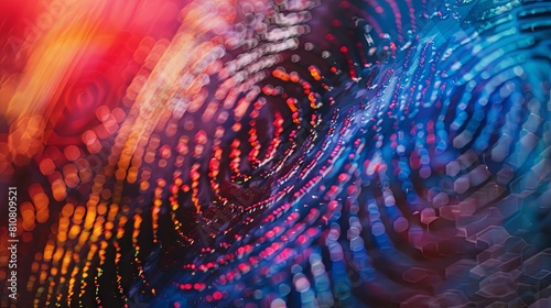 Colorful fingerprints on background texture for design © Larysa