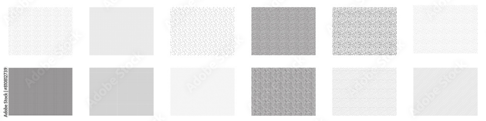 Fototapeta premium Hand drawn hatching line texture set. Crosshatch, wood, rain, stippling, circle doodle shape. Pencil draw vector illustration. white background. eps 10