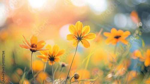 Fresh summer  sun floral nature light flower background serene
