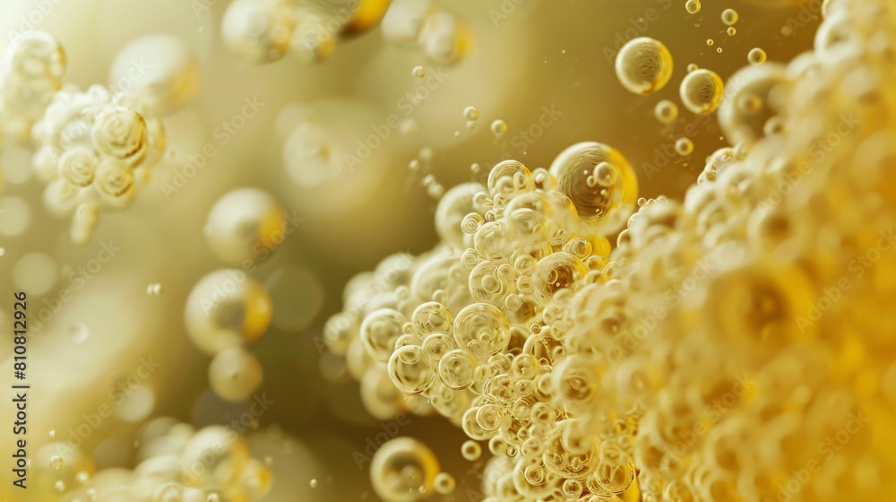 Close up of bubbling yeast cultures in fermentation tanks, emphasizing the microbial aspect of brewing Close up of bubbling yeast cultures in fermentation tanks, emphasizing the microbial aspect of brewing