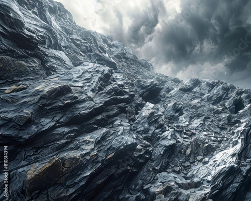 Rough surface of a rocky mountain