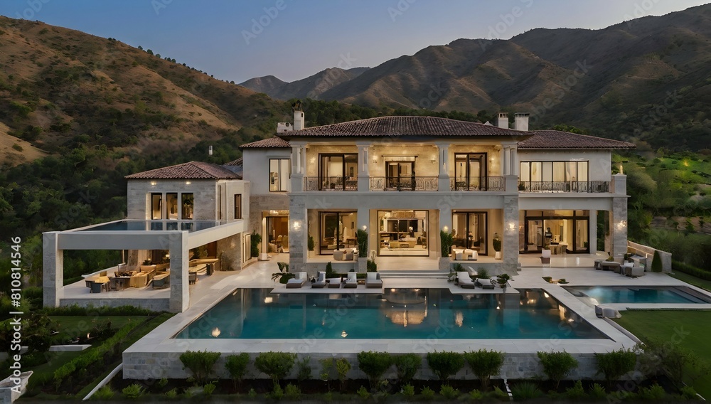 Mansion in the Hills Live the high life in a palatial mansion nestled in the scenic hills, complete with breathtaking views, a personal chef, and an infinity pool overlooking the landscape.