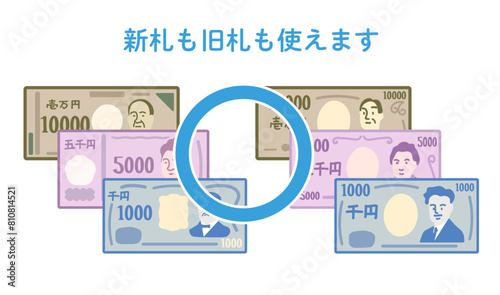2024年改訂の日本紙幣改訂 - 新札も旧札も使えます