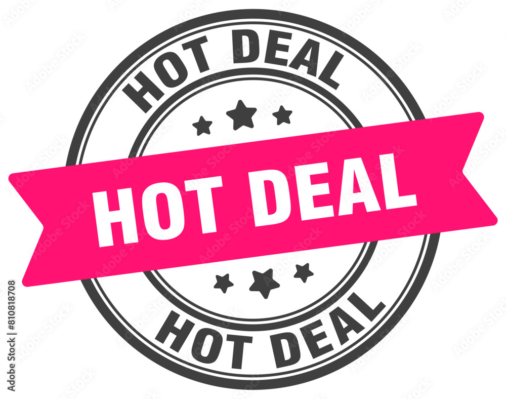 hot deal stamp. hot deal label on transparent background. round sign