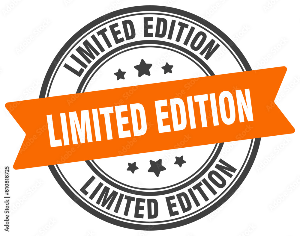 Obraz premium limited edition stamp. limited edition label on transparent background. round sign
