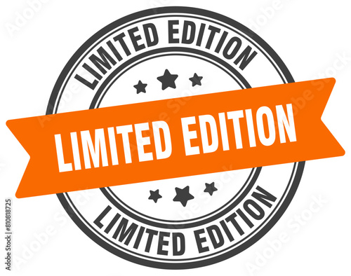 limited edition stamp. limited edition label on transparent background. round sign