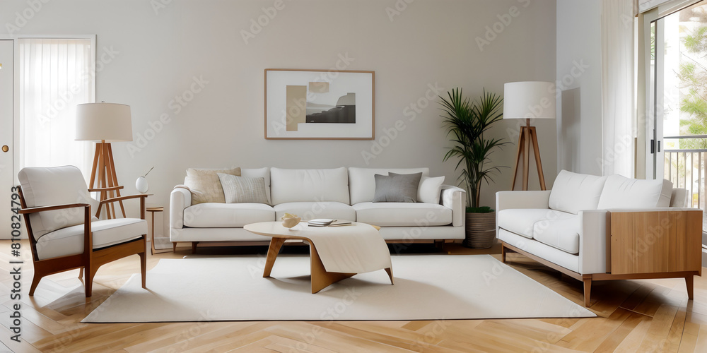 Fototapeta premium INTERIOR OF MINIMAL STYLE