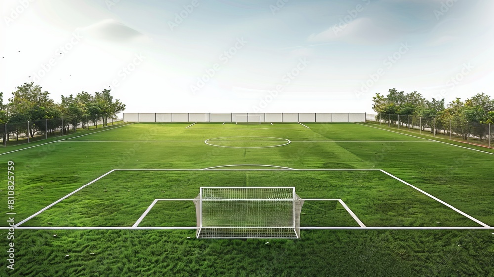Fototapeta premium football soccer pitch 3d rendering