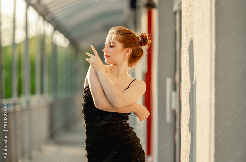 Portrait Of Young Girl In Fashion Style On Street In Dress During Summer Captures Her Vibrant Spirit Portrait Of Young Girl In Fashion Style On Street In Dress During Summer Captures Her Vibrant Spirit