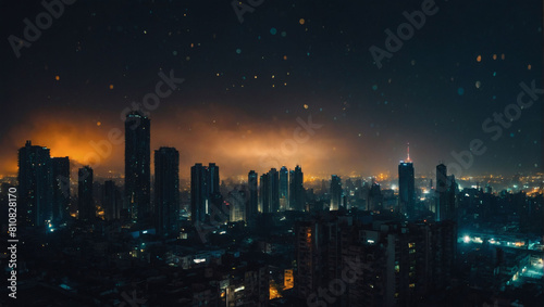 Apocalyptic Metropolis  Dark  foreboding future cityscape.