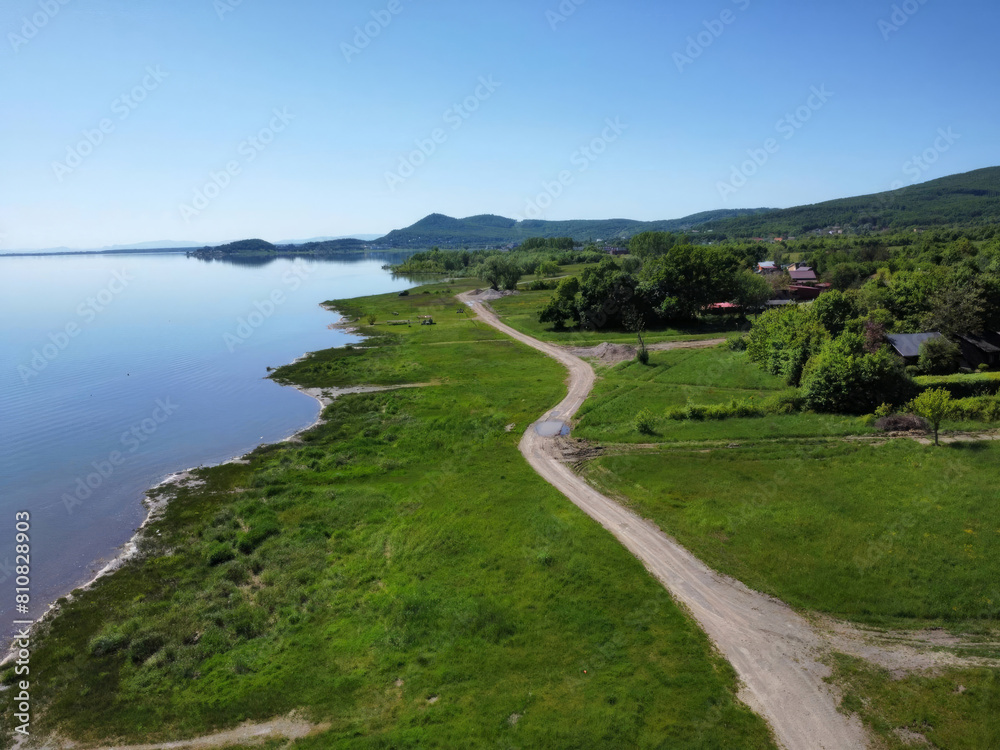 Drone view of Zemplínska Šírava Slovakia