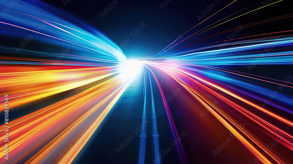 Abstract speed light background, presenting a futuristic concept with dynamic streaks of light that evoke a sense of motion and innovation Abstract speed light background, presenting a futuristic concept with dynamic streaks of light that evoke a sense of motion and innovation