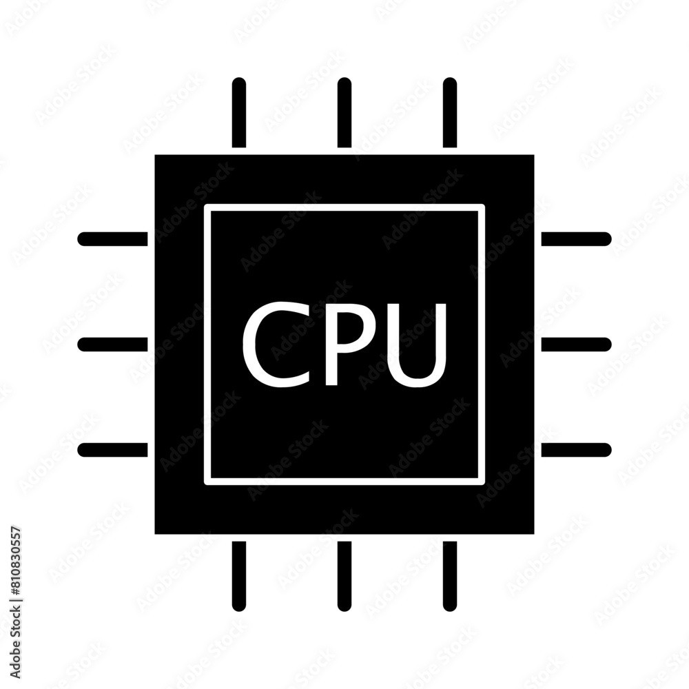 CPU Processor Glyph CPU Processor Glyph