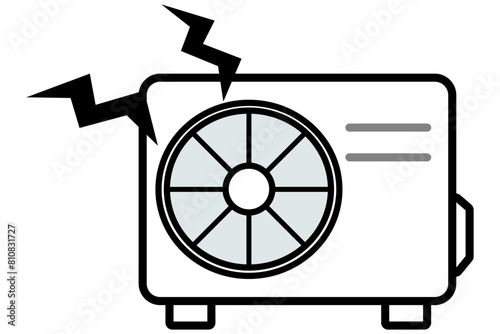 うるさい音がするエアコンの室外機